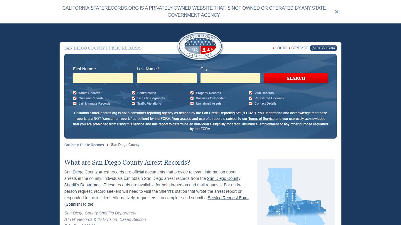 SAN DIEGO COUNTY PUBLIC RECORDS - StateRecords.org
